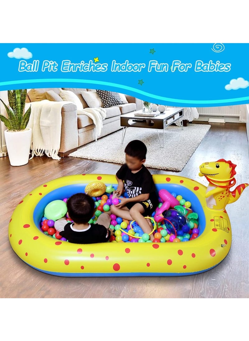 VUCATIN Inflatable Swimming Pool for Kids with Sprinkler, Funny Blow up Pool 170*103*65cm Full-Sized Family for Backyard, Summer Water Party  - Image 4