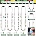 EOBOH Christmas Light Necklace 8pcs Light up Christmas Necklaces Party Favors 4 Kinds Glow Bulb Christmas Tree Santa Candy Cane Necklaces 3 Modes Colorful Ugly Christmas Xmas New Year Eve Party Supplies - Image 4
