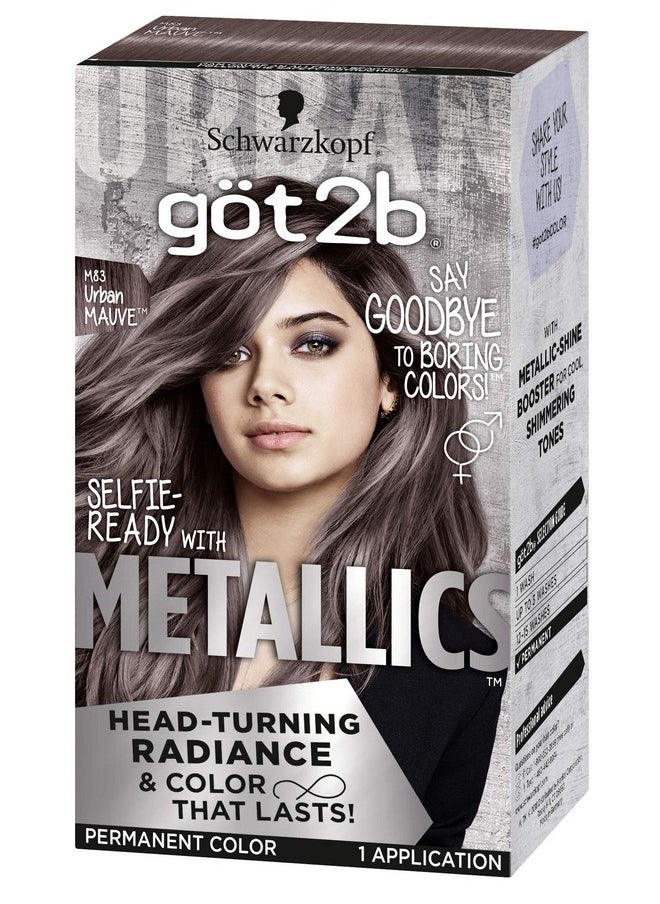 Got2b - Schwarzkopf Got2B Metallics Permanent Hair Color M83 Urban Mauve - Image 1