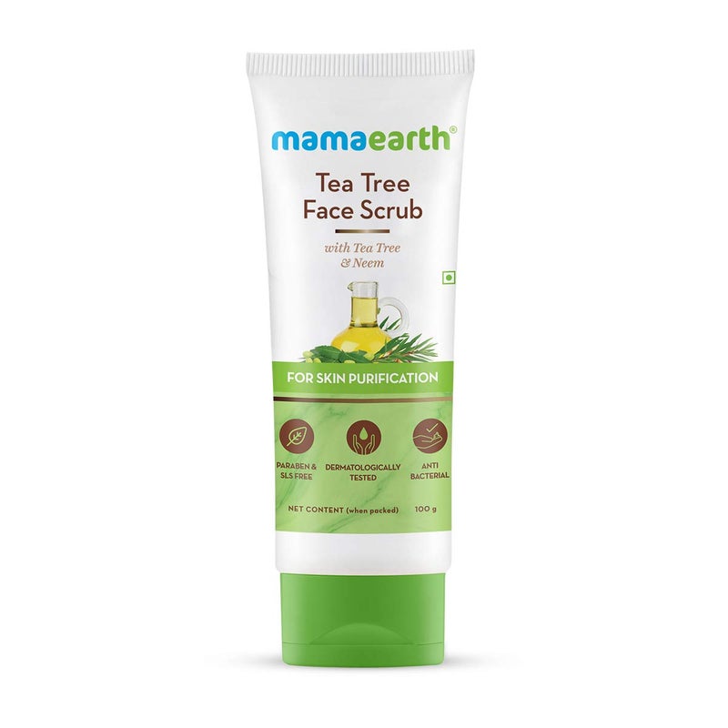 Mamaearth Tea Tree Face Scrub with Tea Tree and Neem for Skin Purification - 100g - Image 3