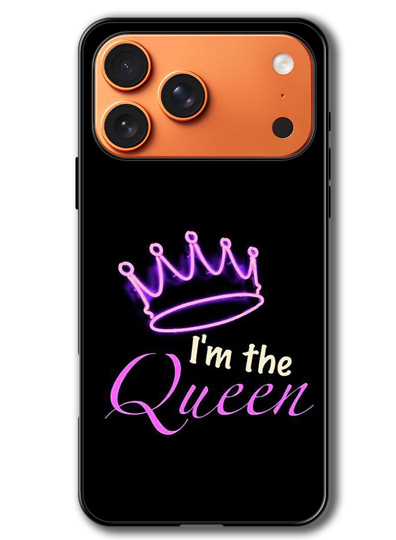 Theodor Case Compatible with Apple iPhone 17 Pro 6.3 Inch Protection Shockproof Bumper Cover I Am The Queen - Image 1