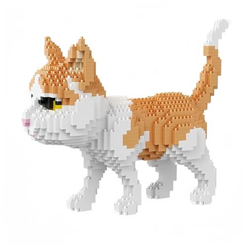 alltogetho Mini Cat Building Blocks Set Yellow Cat Micro Bricks 1400PCS for Adults Collectible Toy for Cat Lovers The Elegance of Life Gift Decorations Choice - Image 1