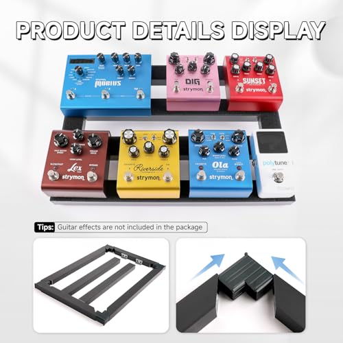 GHOSTFIRE Ghost Fire Guitar Pedal Board Aluminum Alloy 1.3lb Super light Effect Pedalboard16.5''x12.5'' with Carry Bag,SPL-03 - Image 3