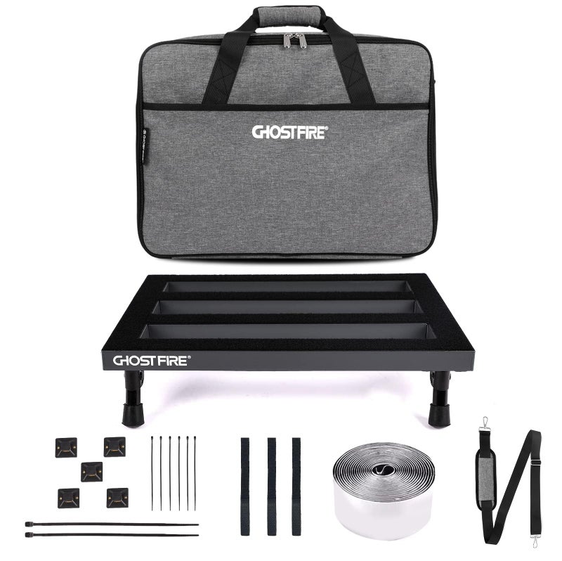 GHOSTFIRE Ghost Fire Guitar Pedal Board Aluminum Alloy 1.3lb Super light Effect Pedalboard16.5''x12.5'' with Carry Bag,SPL-03 - Image 1