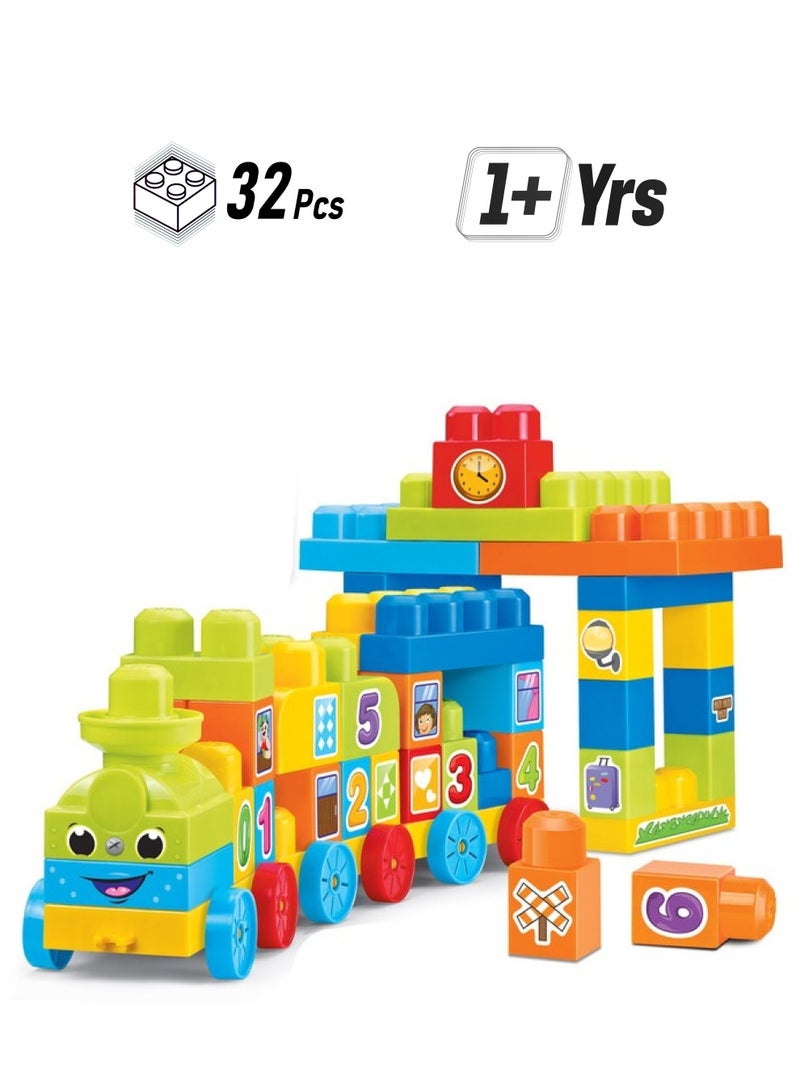 FULL JOY Funny Blocks Learning Train 32Pcs 22-2883677 - Image 1