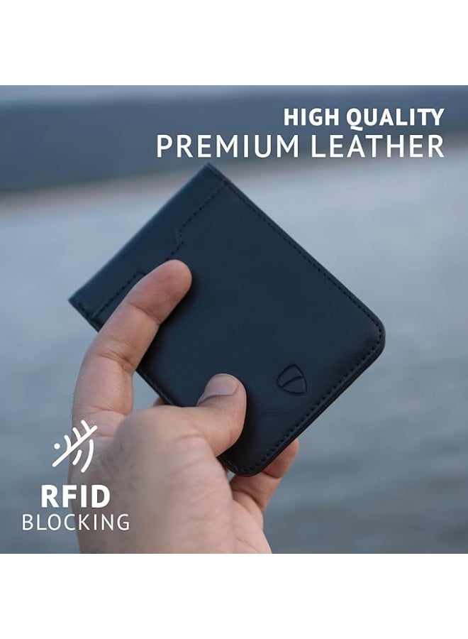 Vaultskin MANHATTAN ID Thin Leather Wallet with RFID Blocking and ID Window - Image 4