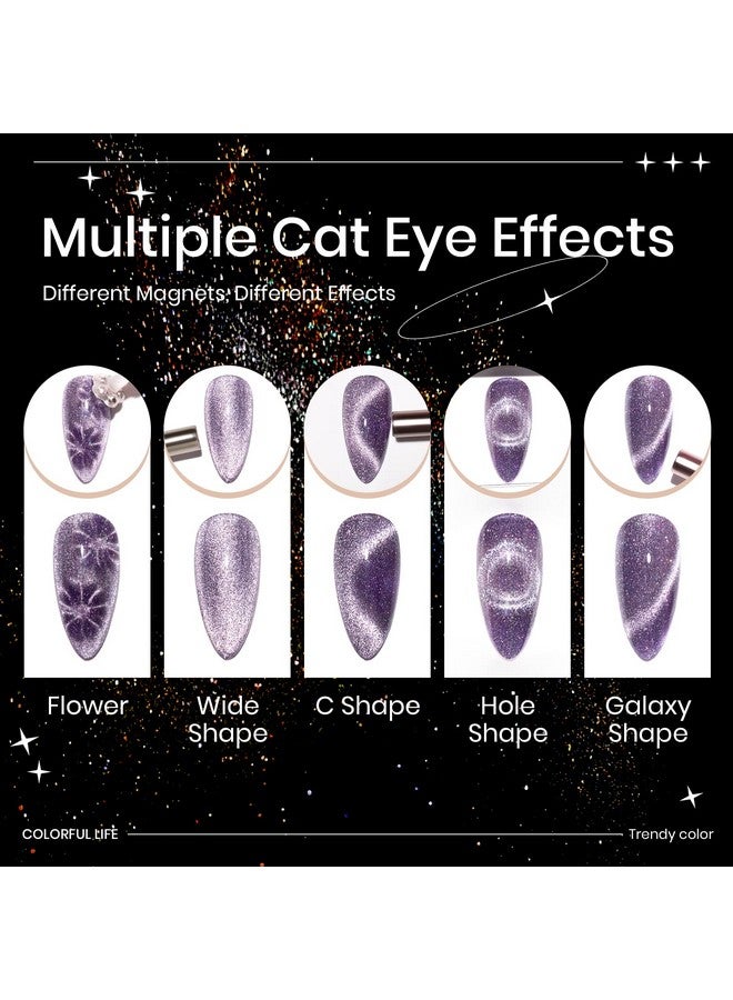 SUPWEE Reflective Glitter Cat Eye Gel Polish Sparkle Shiny Nail Polish Gel 6 Colors Magnetic Gel Nail Polish With Magnecti Stick Varnish Soak Off Uv Gel - Image 4