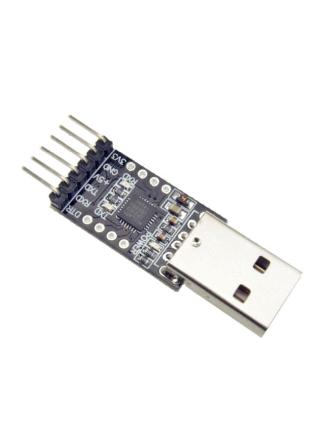 NIBEMINENT TTL UART Module 6 Pin Serial Converter Black/Silver 