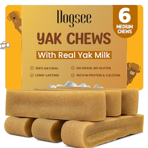 Dogsee Original Yak Cheese Himalayan Dog Chews 1lb (Medium - 6 Bars) | 100% All Natural | Dog Treats Medium Breed | Dog Chews Long Lasting for Aggressive Chewers | High Protein | Dental Sticks - Image 1