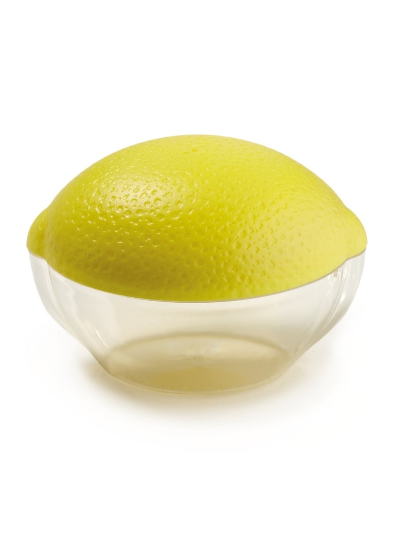 Snips - PS-Polystyrene Transparent Yellow Lemon Keeper 12 cm x 9.5 cm x 9 cm|fruits Keeper| Lemon storage box | storage container |BPA Free | Made in Itlay - Image 1