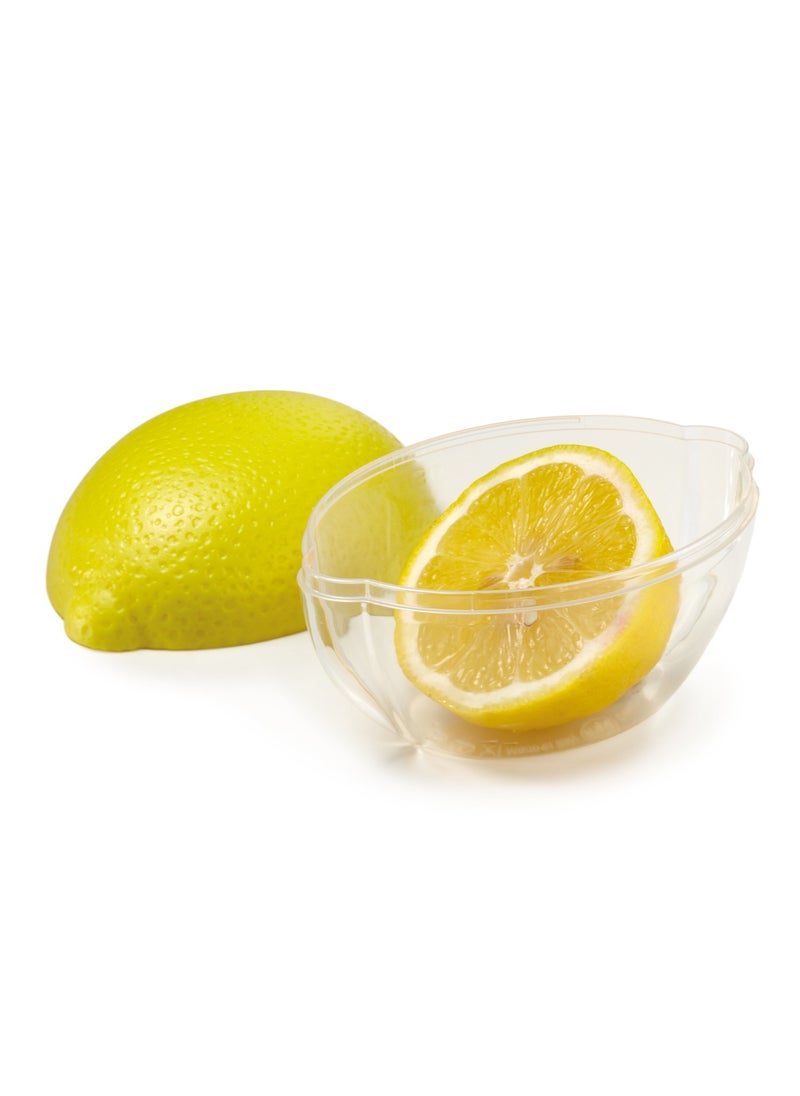 Snips - PS-Polystyrene Transparent Yellow Lemon Keeper 12 cm x 9.5 cm x 9 cm|fruits Keeper| Lemon storage box | storage container |BPA Free | Made in Itlay - Image 1