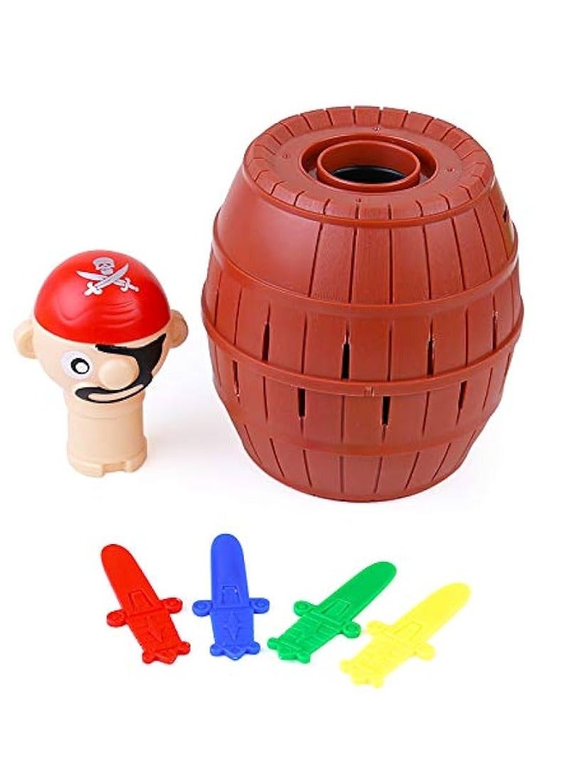 Interactive Pirate Toy, Pop-Up Pirate Family Games Pirate and Bucket Toy for Kids, Pirate Swords Game Pirate Jumping Toy, Pirate Jumping Game  - Image 1