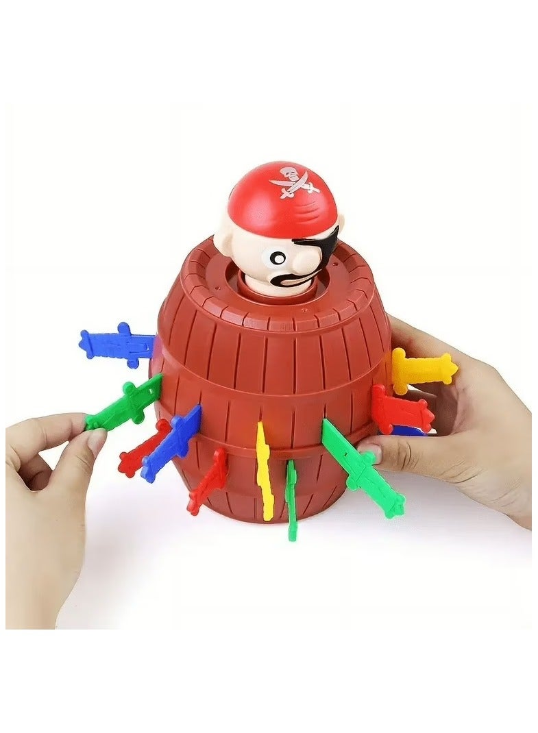 Interactive Pirate Toy, Pop-Up Pirate Family Games Pirate and Bucket Toy for Kids, Pirate Swords Game Pirate Jumping Toy, Pirate Jumping Game  - Image 2