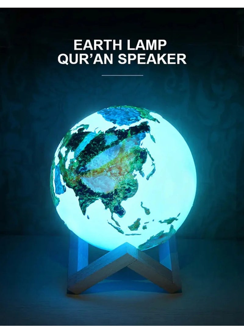 ACHAS - Earth Touch Lamp Portable Quran Bluetooth Speaker With App Control Light - Image 1