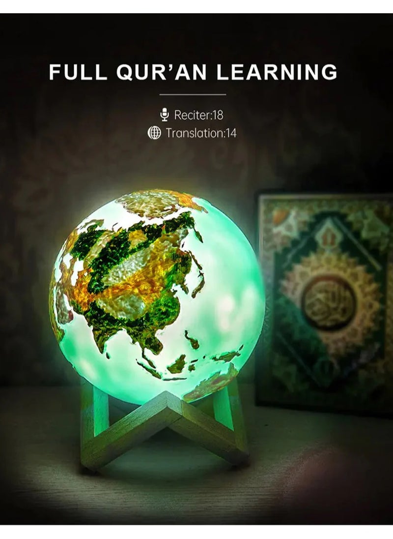ACHAS - Earth Touch Lamp Portable Quran Bluetooth Speaker With App Control Light - Image 1