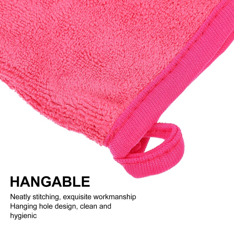 Soft Microfiber Makeup Remover Gloves Set Of 4 Deep Pore Facial Cleansing Mitts Random Color - Image 4