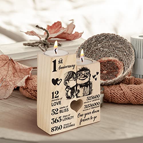 Einanmut 1st Anniversary Wedding Gifts for Wife Girlfriend, Couples Gift Candlestick,1st 1 Year Wedding Anniversary Romantic Gifts for Wife Husband, Presents for Girlfriend Boyfriend,One Year for Her Him - Image 5
