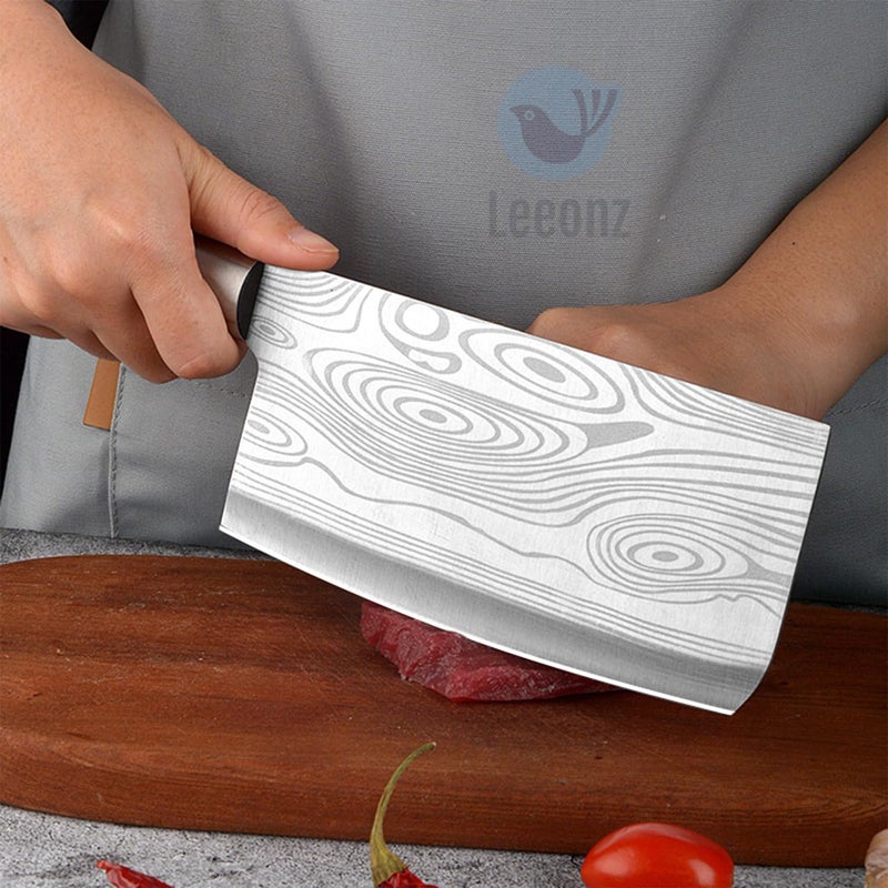 Leeonz سكين تقشير ليونز 35 بوصة بشفرة حادة للغاية مع نمط داماسكوس بالليزر ومقبض بلاستيك ABS مريح سكين قطع سكين تقشير للخضار والفواكه بني داكن - Image 4