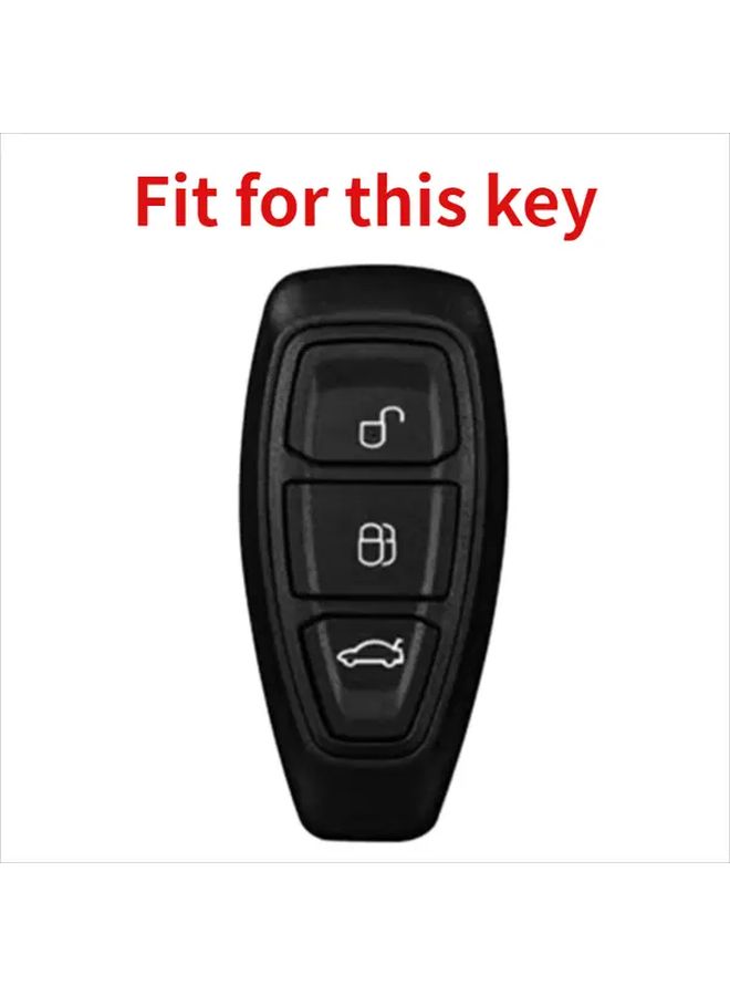 Blue Black Line 3 Button Silicone Key Case Cover For Ford Keys Protection Shell Holder - Image 3