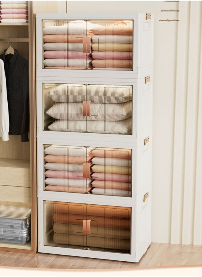 keke 4 Tier Convenient Assembly-Free  Storage Cabinet for Household Snacks, Toys, Clothes, and Book  - Image 2