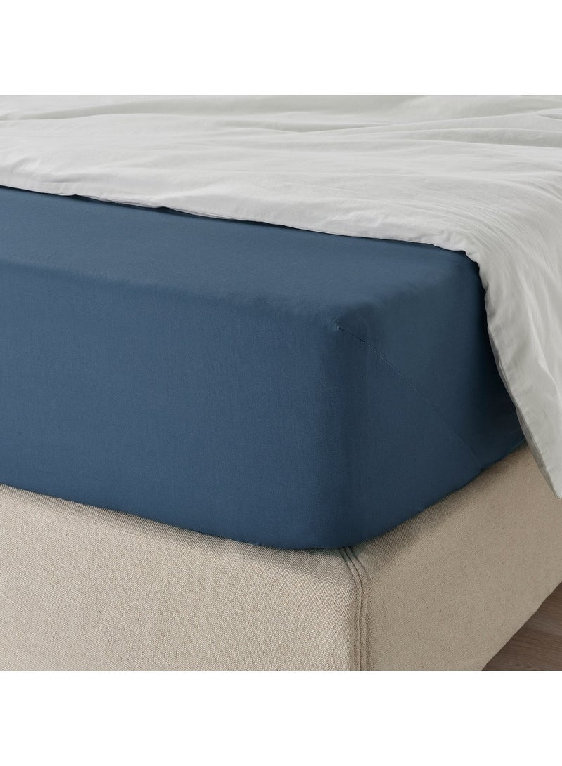 Fitted Sheet Dark Blue 90X200 Cm - Image 2