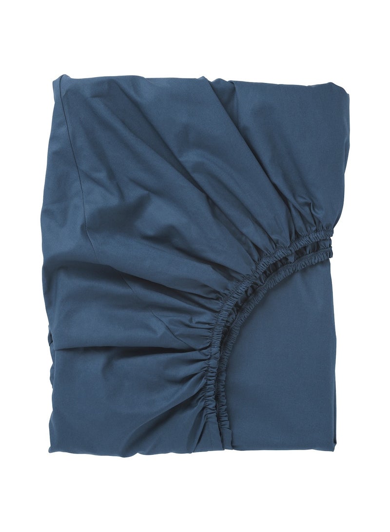 Fitted Sheet Dark Blue 90X200 Cm - Image 1