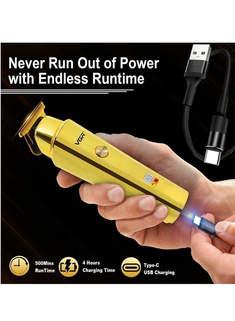 VGR V-947 Professional hair trimmer  Runtime: 500 minutes , 3 pcs guide comb , Cleaning brush , Lubricating oil , USB charging function - Image 5