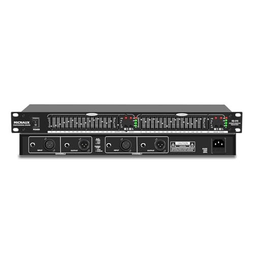 MICNAUX Stereo Equalizer for Home Audio System, Dual Channel 15-Band Graphic Equalizer Professional Rack Mount DJ EQ, Noise Reduction - EQ215 - Image 1