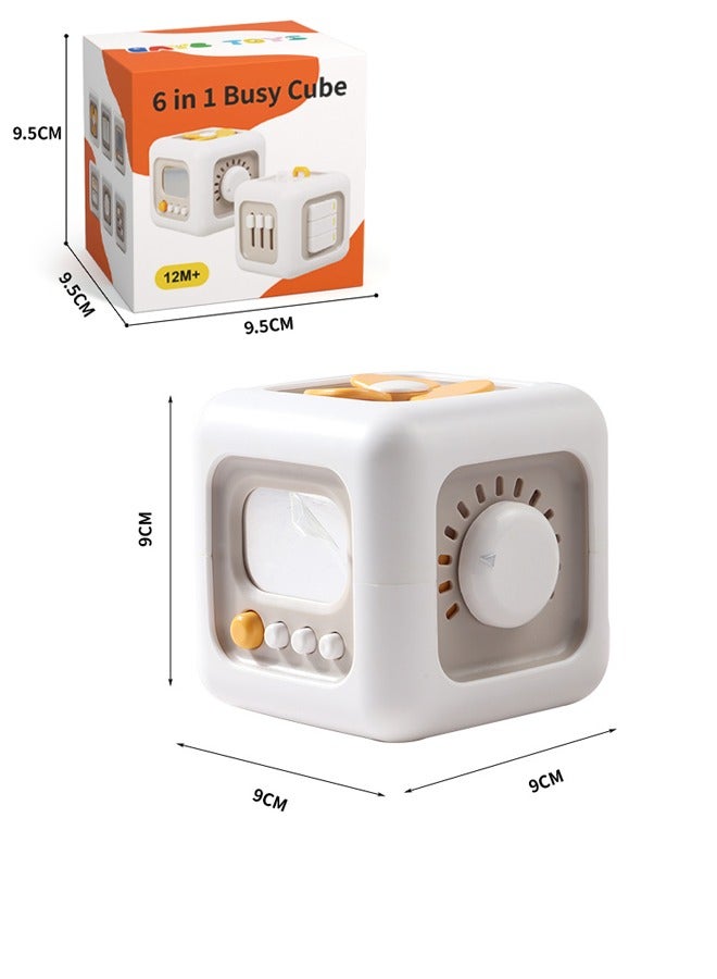 Beauenty Children's Rubik's Cube Busy Ball Toy Rubik's Cube Busy Ball Montessori Early Education Baby Intelligence Training Hexahedron Busy Box ﻿Suitable for infants aged 6-24 months - Image 2