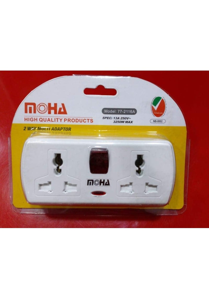 MOHA MOHA Universal Socket Multiway Direct Plug in Adaptor 77-2116 No USB Out Put  - Image 1