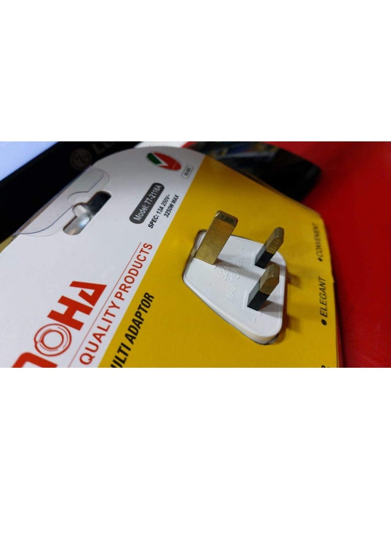 MOHA MOHA Universal Socket Multiway Direct Plug in Adaptor 77-2116 No USB Out Put  - Image 2