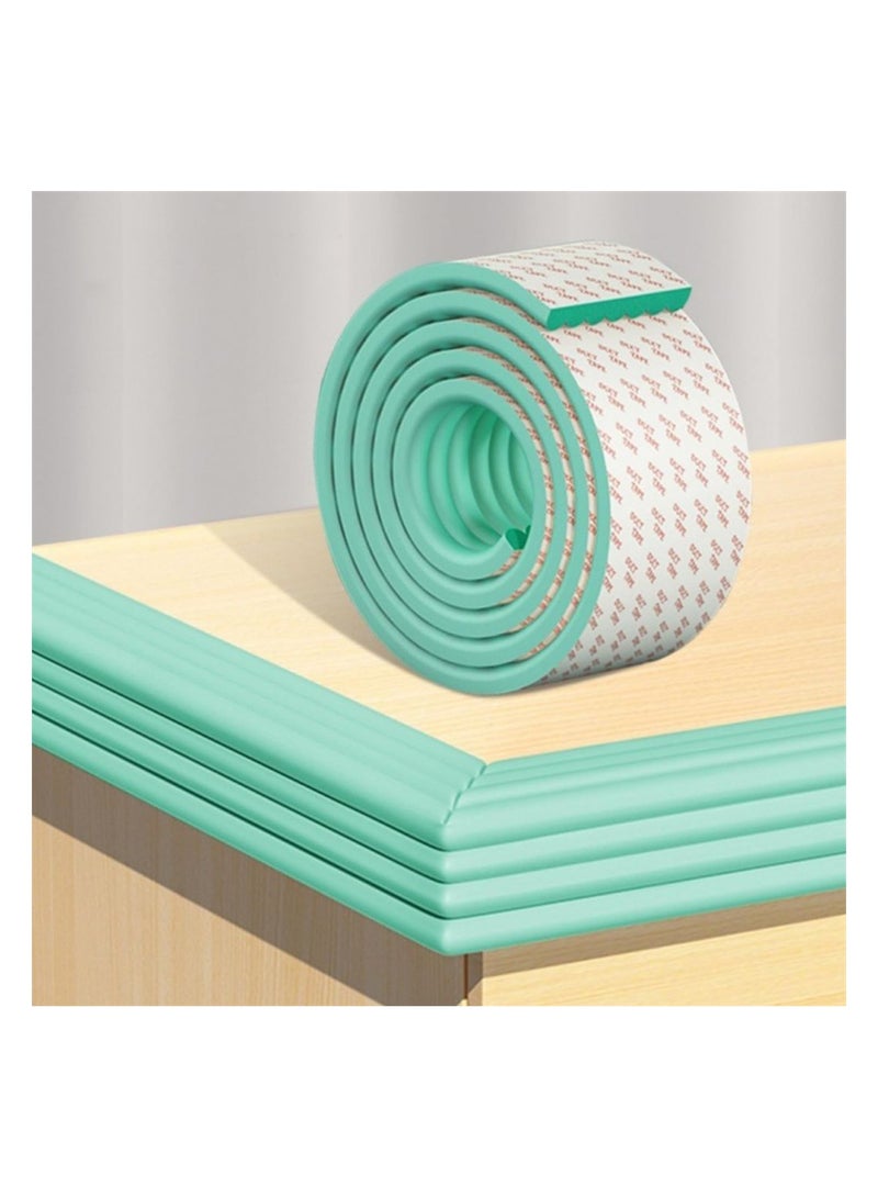 Excefore Bunk Bed Ladder Pads Soft Extra-Wide Edge Protector Self-Adhesive Bunk Bed Ladder Cover Foam Padding Traction Treads for Stair Steps Sharp Edges Table Desk Furniture 6.5 Ft Light Green - Image 3