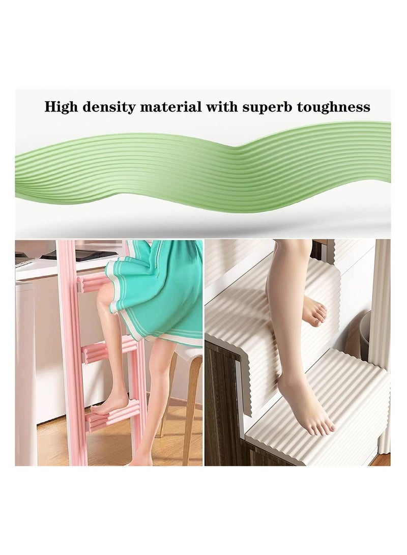 Excefore Bunk Bed Ladder Pads Soft Extra-Wide Edge Protector Self-Adhesive Bunk Bed Ladder Cover Foam Padding Traction Treads for Stair Steps Sharp Edges Table Desk Furniture 6.5 Ft Light Green - Image 5