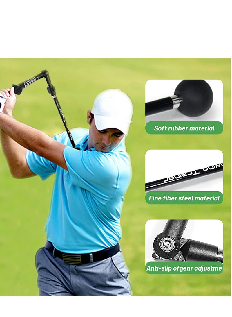 SYOSI Golf Swing Trainer Adjustable Portable Golf Training Tool Postural Correction Aid Improve Hinge Forearm Rotation Shoulder Beginners Improve Golf Swing Exerciser Training Aid - Image 2