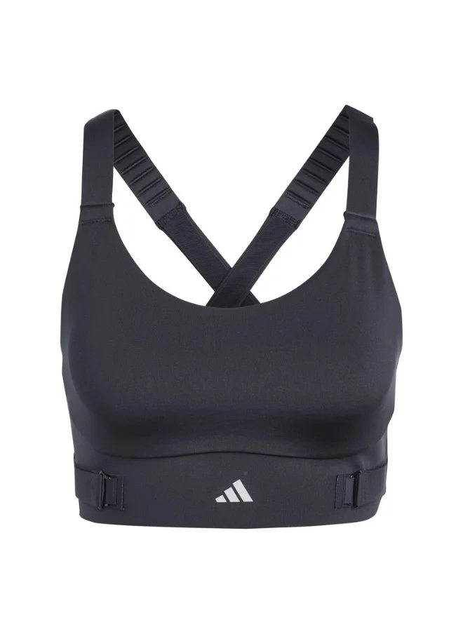Adidas adidas FASTIM L HS BRA Black Training BRA for Women - 2XSB