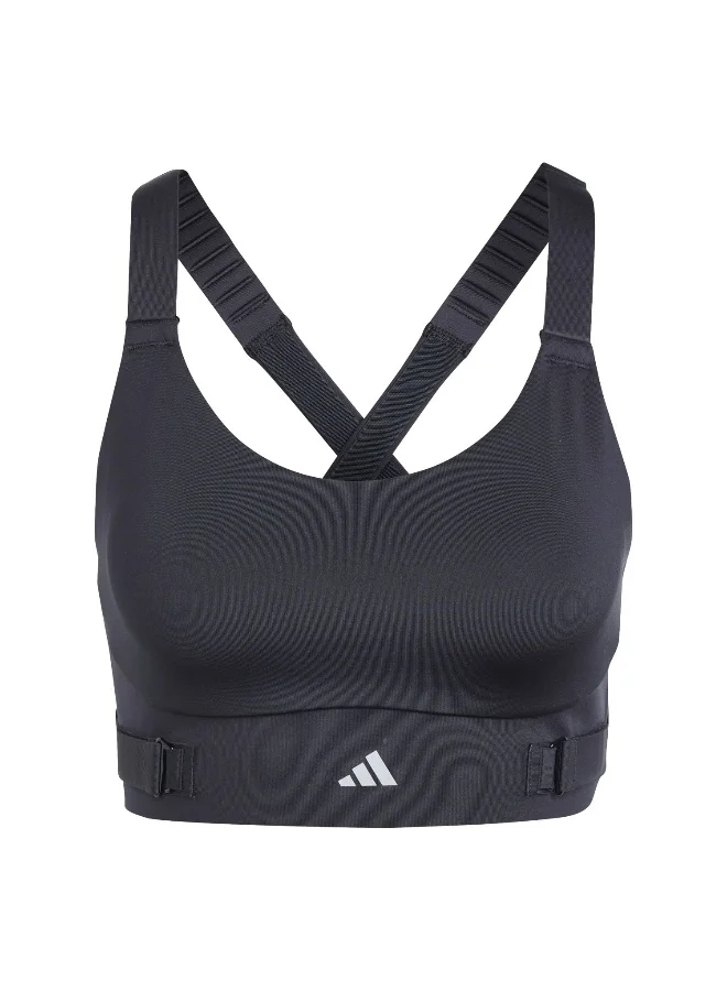 Adidas Adidas Fastim L Hs Bra Black Training Bra For Women XS A-B