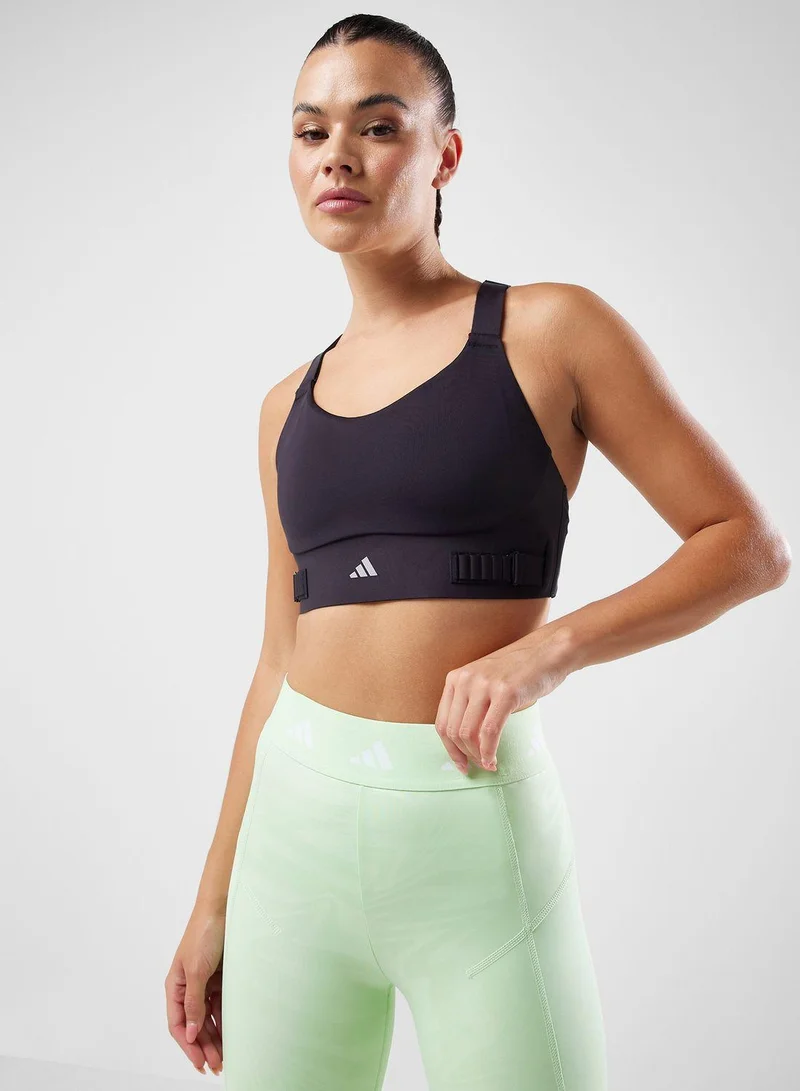 adidas برا تدريب فاستيم إل إتش إس للنساء أسود مقاس  -