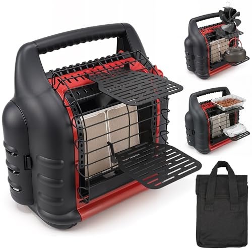 XTIMES 2Tiered Wood Stove Fan Bracket Cooker Plate Grill Attachment MultiPurpose Heater Bracket Compatible with Heater Fireplace FanHeated Stuff Shelf Stand for Heater Outdoor Heater Accessories - Image 1