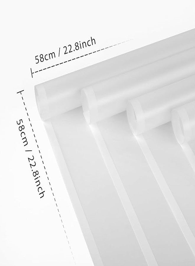 KTrading Waterproof Transparent Wrapping Paper 10 Sheets | Translucent Floral Bouquet Gift Wrapping Sheets for DIY Crafts, Party, Wedding & Event Decoration | 22.8 x 22.8 Inches (White) - Image 4