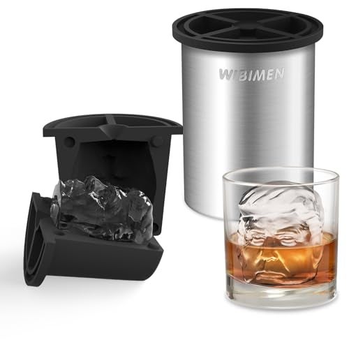 WIBIMEN Clear Ice Cube Maker 2 Stainless Steel Clear Ice Maker for Old Fashioned Whiskey lover Bourbon Whiskey Cocktail Gifts for Men on Birthday or Holiday EasyRelease Ice Ball Maker Mold - Image 1
