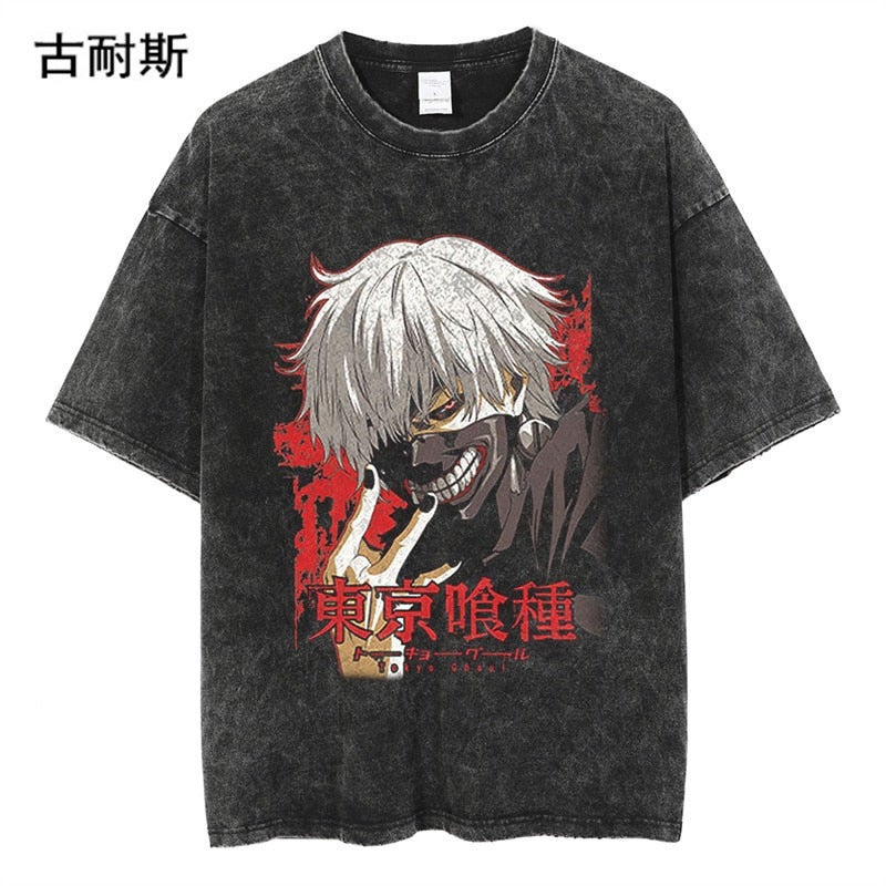 American Style Simple Short-Sleeved T-Shirt For Men And Women Summer Loose Heavy Washed Old T-Shirt - Image 1