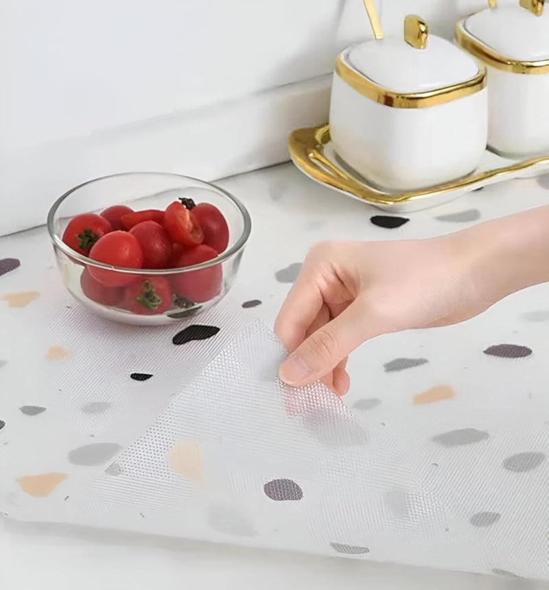 Multipurpose Drawer Protector Roll (1.5 m x 45 cm) - Reliable Protection Mat Also Works as Cutlery Mat and Heat Resistant Table Mat for All Your Needs (Graphics, 1 Roll)