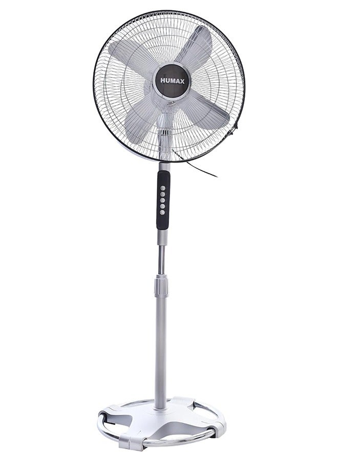 هيوماكس مروحة استاند 16 بوصة 4 شفرات معدنية من الالومنيوم لتدفق هواء اكبر وشبكة نيكل كروم - Image 1