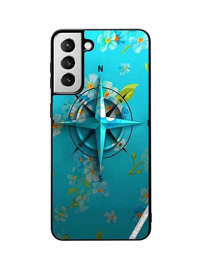 VR CREATIVE Protective Case Cover For Samsung Galaxy S22 5G Compass Design Multicolour - Image 1