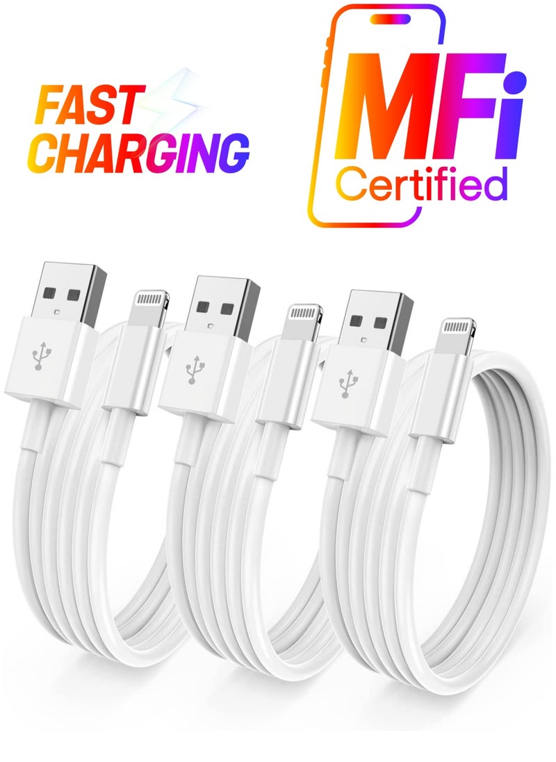 Generic - 3 Pack[ Apple MFi Certified ] iPhone Charger 3ft, Lightning to USB Cable 3 Feet, Fast Apple Charging Cable Cord 3 Foot for iPhone 14 Pro Max/13 Pro Max - Image 1