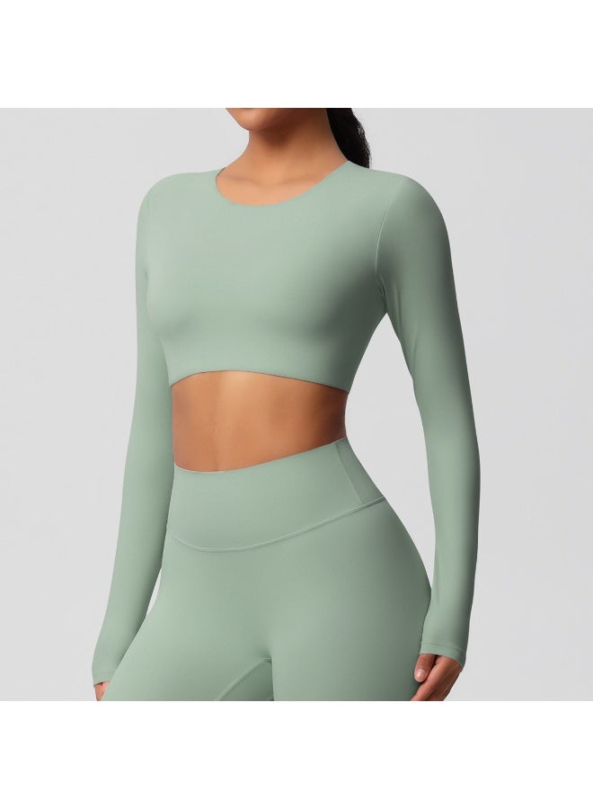 Yoga Shirts For Women Long Sleeve With Padded Fitness Running Gym Clothes Workout Dry Fit Breathable High Elastic Sports Top - Image 2