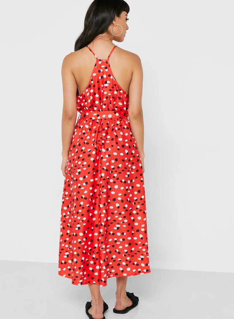 ELLA Printed Dress With Belt