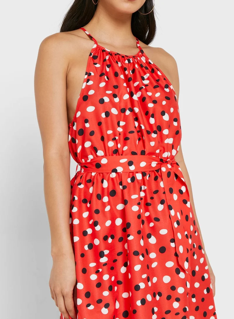 ELLA Printed Dress With Belt