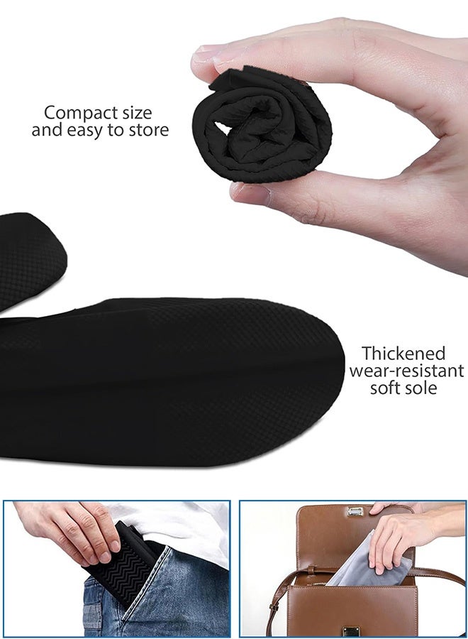 بيوينتي 3 أزواج من أغطية الأحذية المقاومة للماء، قابلة لإعادة الاستخدام، مانعة للانزلاق ومقاومة للماء، غطاء حذاء سيليكون عالي المرونة مقاوم للمطر لحماية الأحذية أثناء المشي لمسافات طويلة وركوب الدراجات في الهواء الطلق، مناسب للرجال والنساء - Image 3