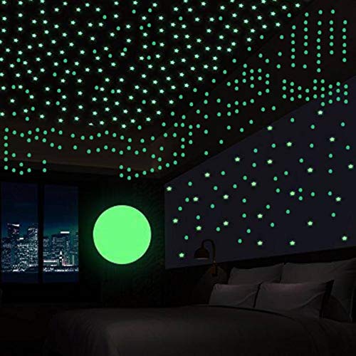 DreamKraft Vinyl Glow in The Dark Wall Stickers 9.44 X 11.81 X 0.39 inch, Green,3S1M, Self-Adhesive - Image 1